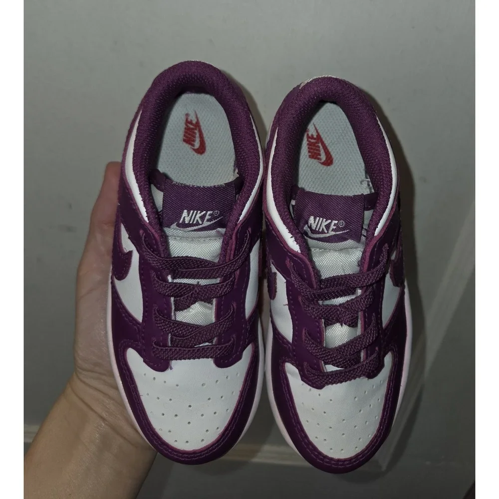 Nike Dunk Low (TDE) Toddler Sneakers Purple/White US 9.5 FB9107-110